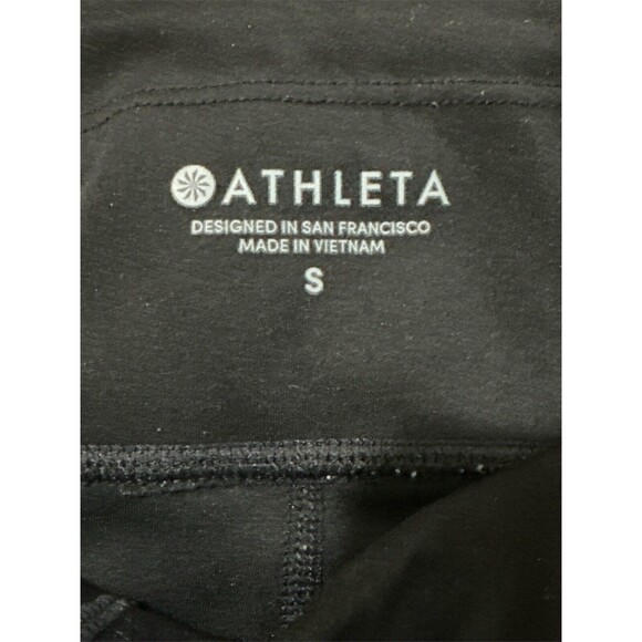 ATHLETA Black Cropped Ankle Tight Performance Leggings Reflective Size Small - Picture 5 of 6